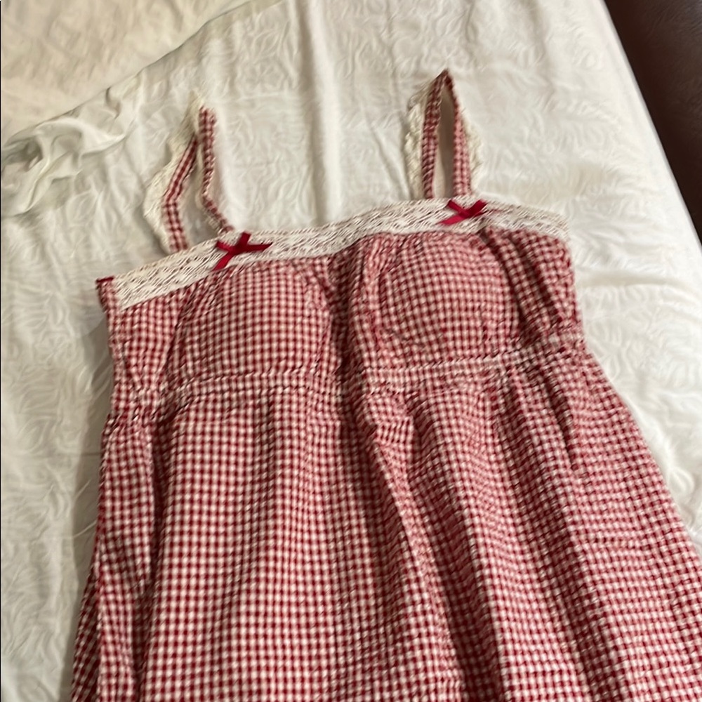 Vintage Red and White Gingham Dress